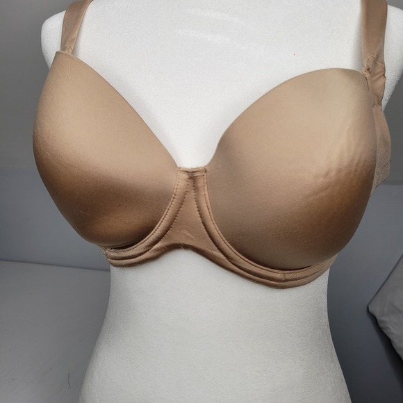 Soma Stunning Support Smooth Full Coverage Bra 34D Beige Comfortable Adjustable - Picture 1 of 12